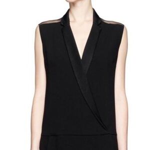 Sandro black vest mini mesh dress Size 1